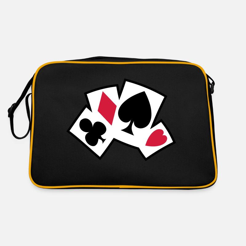 pokerkarten Retro Tasche