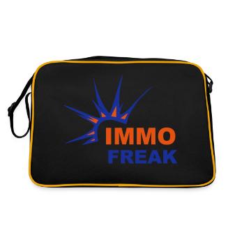IMMO FREAK - Retro Tasche - Schwarz/Gold - Hinten