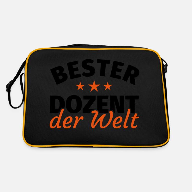 Dozent - Retro Tasche - Schwarz/Gold