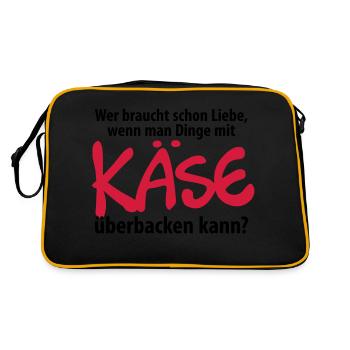 qui a besoin d'amour fromage griller - Sac Retro - noir/or - Dos