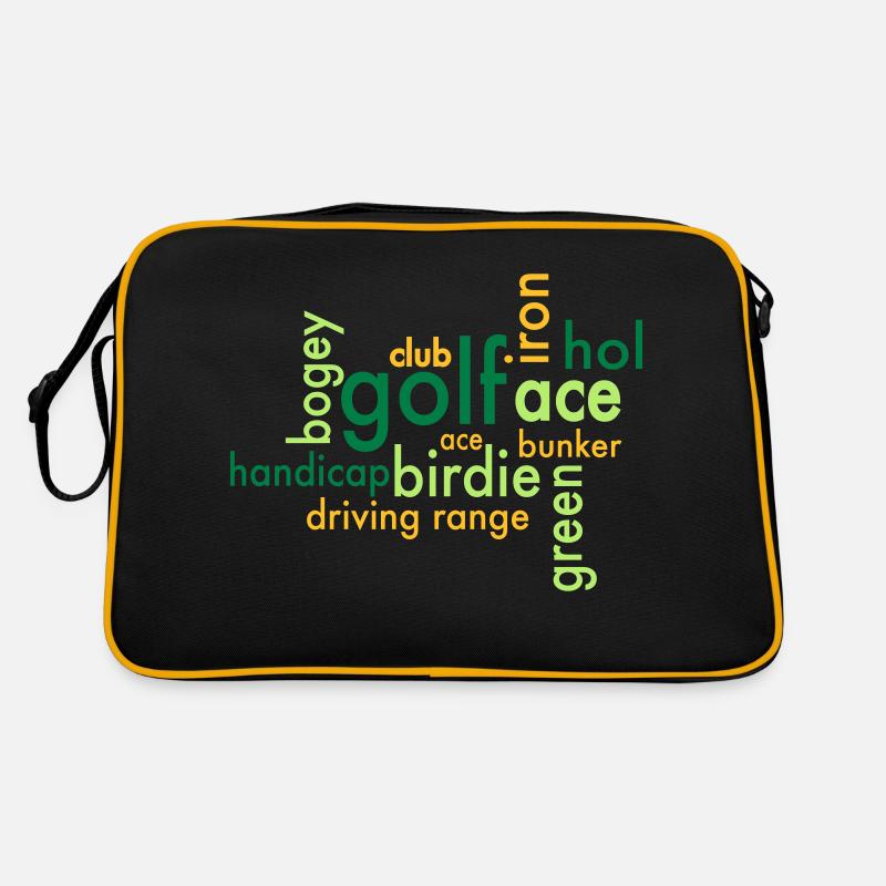 golf - Retro Tasche - Schwarz/Gold
