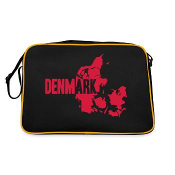 Denmark Danmark - Retro Tasche - Schwarz/Gold - Hinten