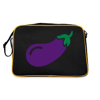 Aubergine - Sac Retro - noir/or - Dos