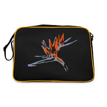 bird of paradise flower - Sac Retro - noir/or - Dos