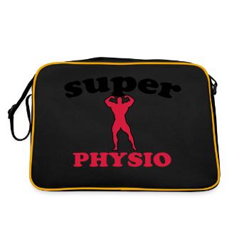 Super physio - Retro Tasche - Schwarz/Gold - Hinten