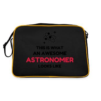 Astronomie / Astronome / Astronomy / Astronomer - Sac Retro - noir/or - Dos