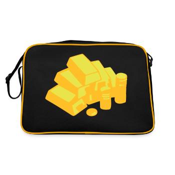 Money, Gold - Sac Retro - noir/or - Dos