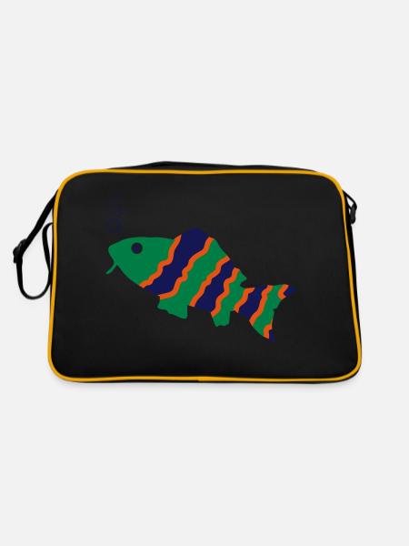 fisch - Sac Retro - noir/or - Dos