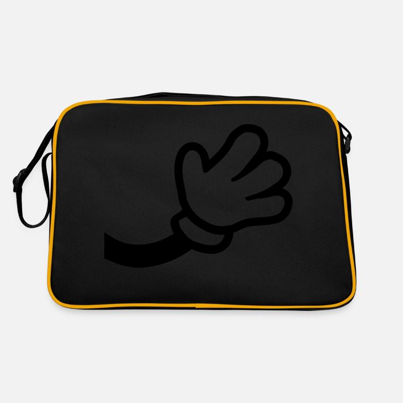 Comic Hand Winkend Retro Tasche