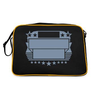 Frame Shield Insert Text - Retro Bag - black/gold - Back
