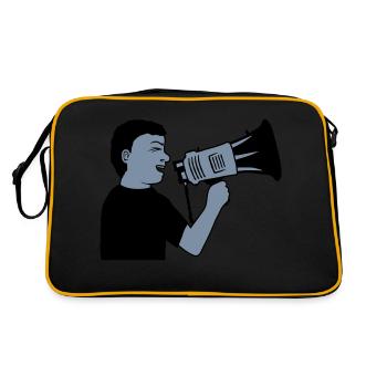 Démonstration Megafon Propaganda Man - Sac Retro - noir/or - Dos