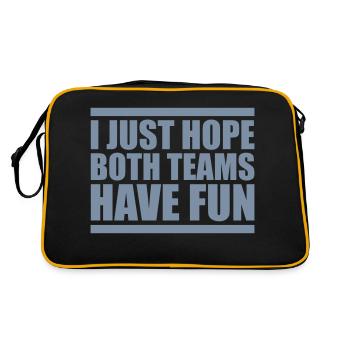 Both Teams Have Fun - Retro Tasche - Schwarz/Gold - Hinten