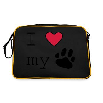 J’aime mon chien - Sac Retro - noir/or - Dos