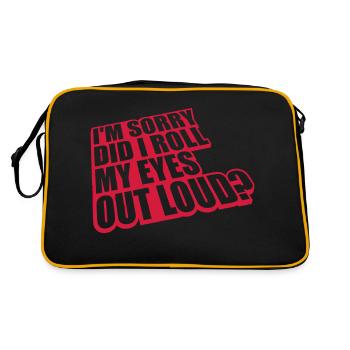 Roulez mes yeux - Sac Retro - noir/or - Dos