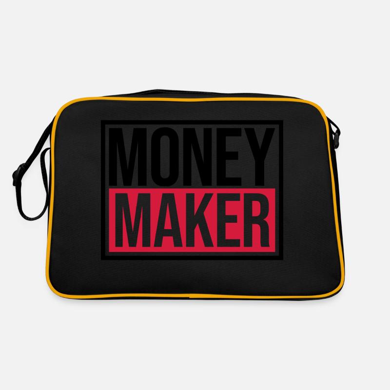 Logo Money Maker Schild Retro Tasche