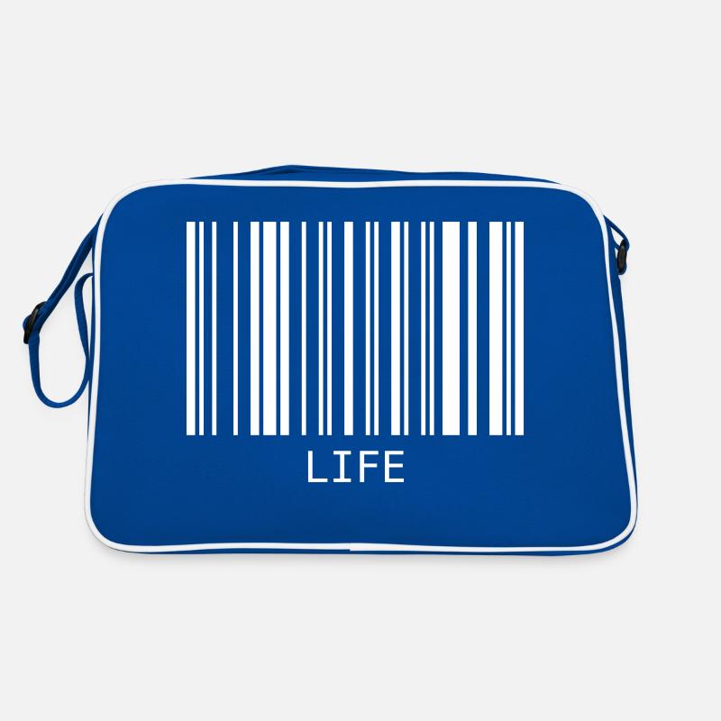 Code-barres le mot vie code vie drôle style de vie Sac Retro