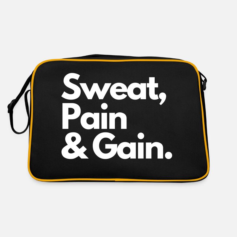 Sweat Pain Gain Retro Tasche