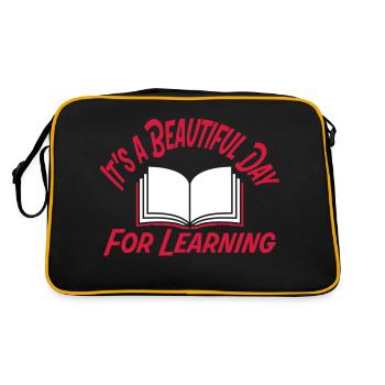 beautiful day for learning - Retro Bag - black/gold - Back