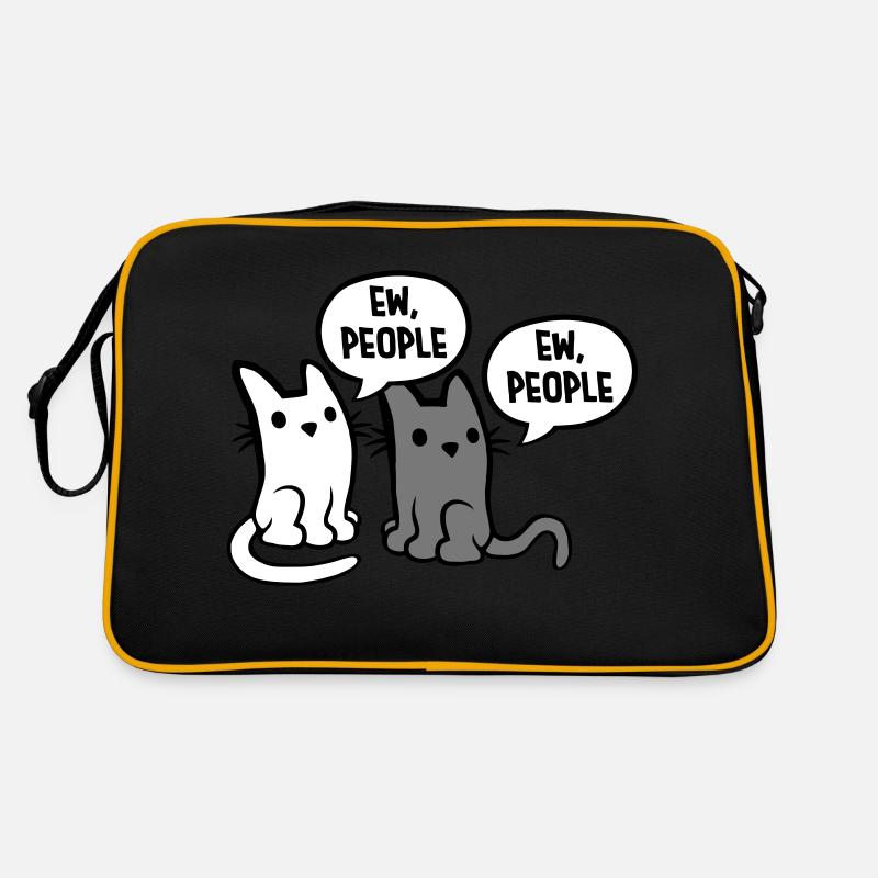 Lustige Katzen ew people Retro Tasche