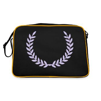 kranz pink - Retro Tasche - Schwarz/Gold - Hinten