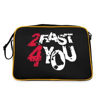 Too Fast for You Saying 2 Too Fast 4 For You - Retro Bag - black/gold - Back