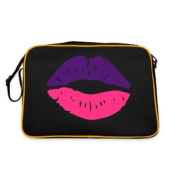 Lèvres Embrasser - Sac Retro - noir/or - Dos