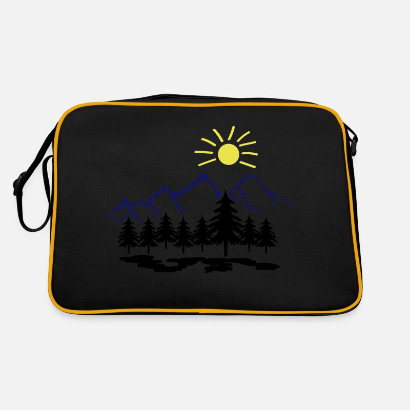 natur berge Retro Tasche