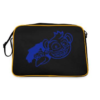 2 Funny Monkey Faces Two Friends Crew Team - Sac Retro - noir/or - Dos