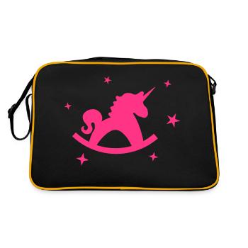 Licorne Cheval à bascule - Sac Retro - noir/or - Dos