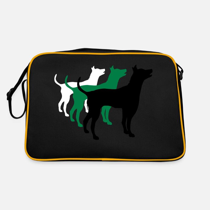 3 chiens silhouette équipe dangereuse équipage amis Sac Retro