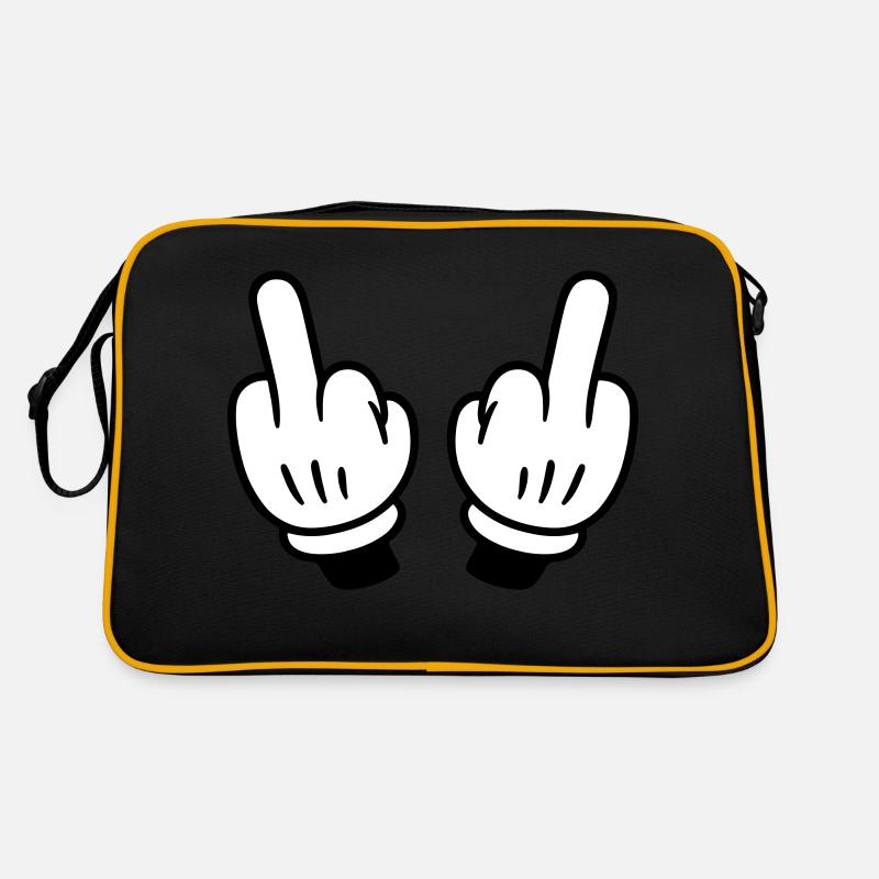 Mittelfinger Hand Comic Retro Tasche