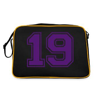 19 - Retro Tasche - Schwarz/Gold - Hinten