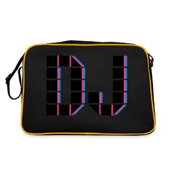 DJ - Retro Tasche - Schwarz/Gold - Hinten