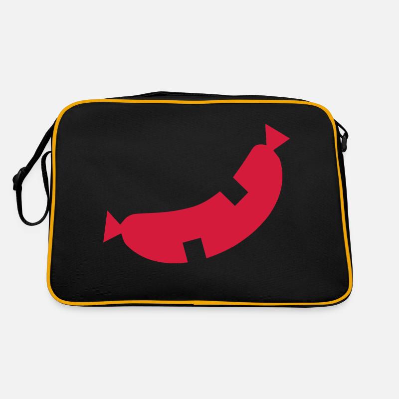 Glückliche Wurst Retro Tasche