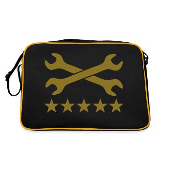 tools 5 star - Retro Tasche - Schwarz/Gold - Hinten