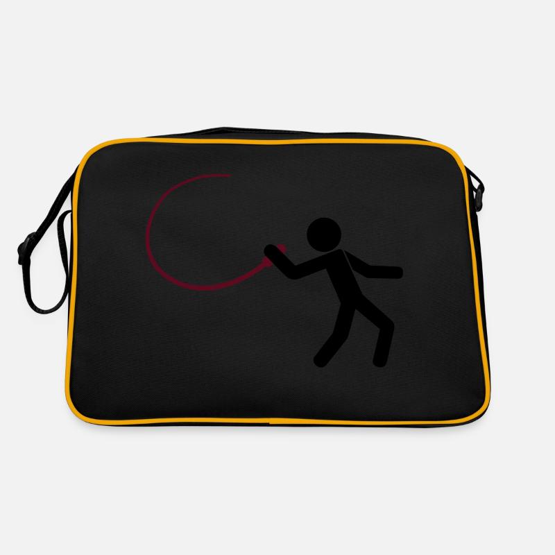 M8 mit Peitsche - Retro Tasche - Schwarz/Gold