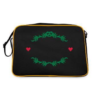 cadre de thym avec des coeurs / cadre de thym - Sac Retro - noir/or - Dos