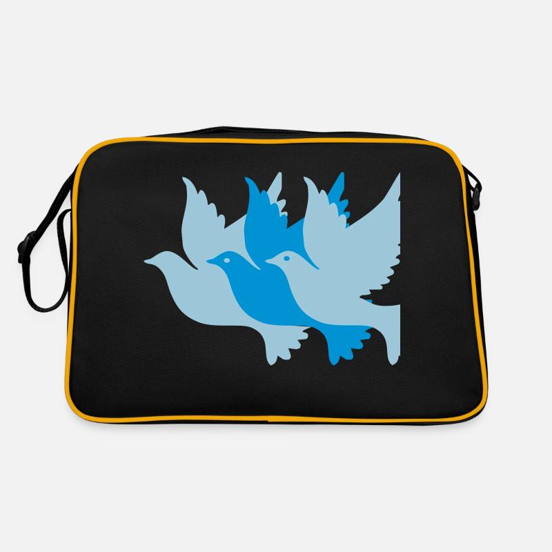 Taube - Retro Tasche - Schwarz/Gold
