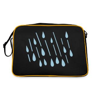 rain_drop rainy day - Retro Bag - black/gold - Back