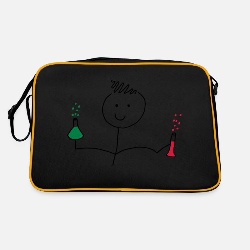 Chemie - Retro Tasche - Schwarz/Gold