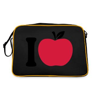 I Love Apple - Sac Retro - noir/or - Dos