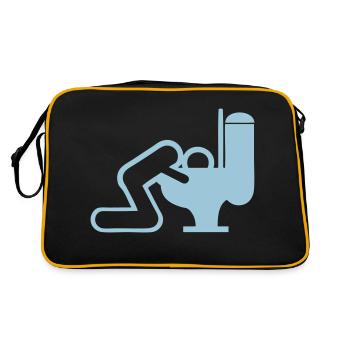 vomit homme toilette chiotte wc - Sac Retro - noir/or - Dos