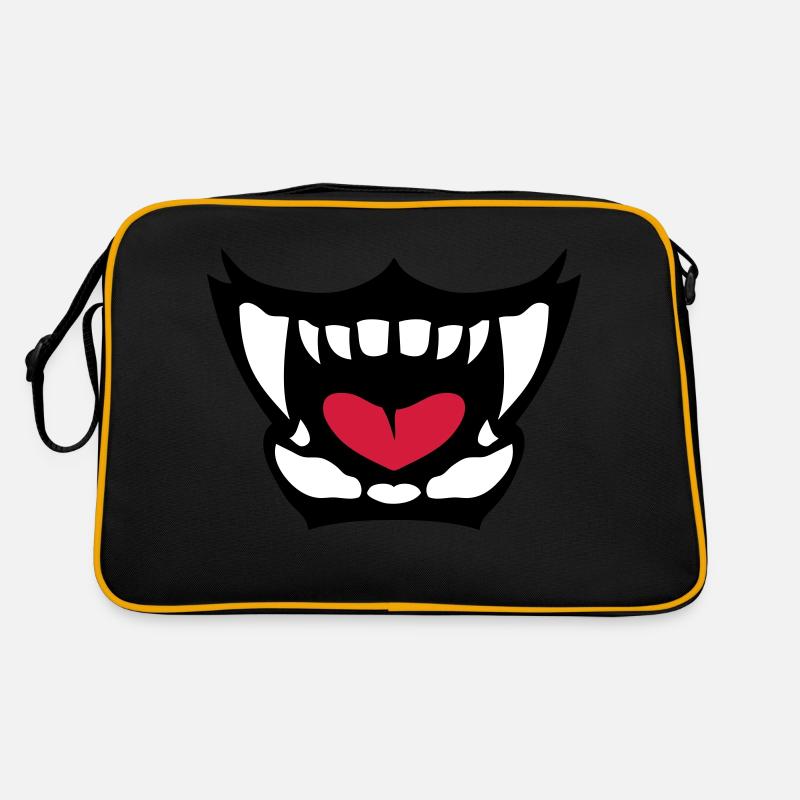 mouth Ferone language opened tooth 902 Retro Bag