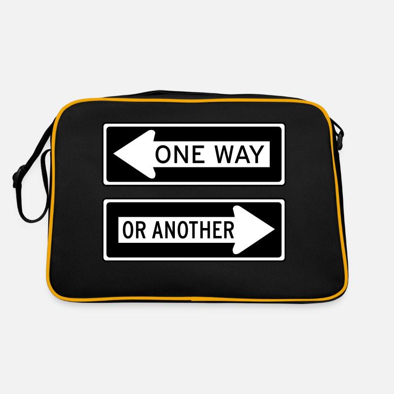 ONE WAY OR ANOTHER Einbahnstraße Richtung Option Retro Tasche