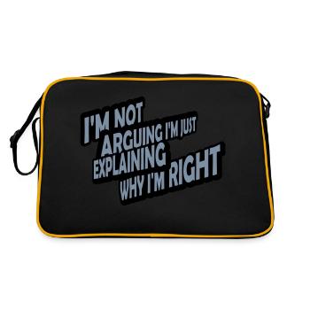 I m not arguing - Retro Bag - black/gold - Back