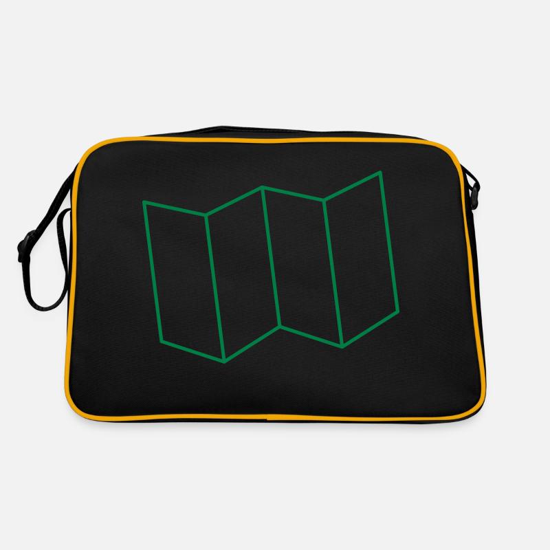plis de contour de carte pliés Sac Retro