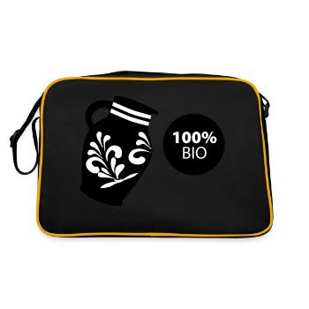 Bembel 100% BIO #ShirtShop #Hessen #FFM - Retro Bag - black/gold - Back