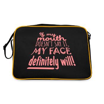Mon visage le fera certainement - Sac Retro - noir/or - Dos