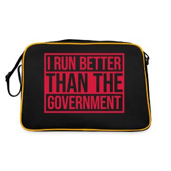 run better than government - Retro Bag - black/gold - Back