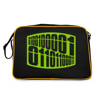 Binary Code Program Language - Retro Bag - black/gold - Back